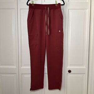 FIGS Women’s Dark Cherry HW Yola Scrub Pants